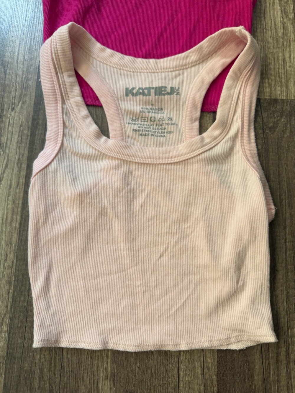 KatieJ NYC Pink & Light Pink Girls' Racerback Tank Tops - 2-Pack - Picture 2 of 5